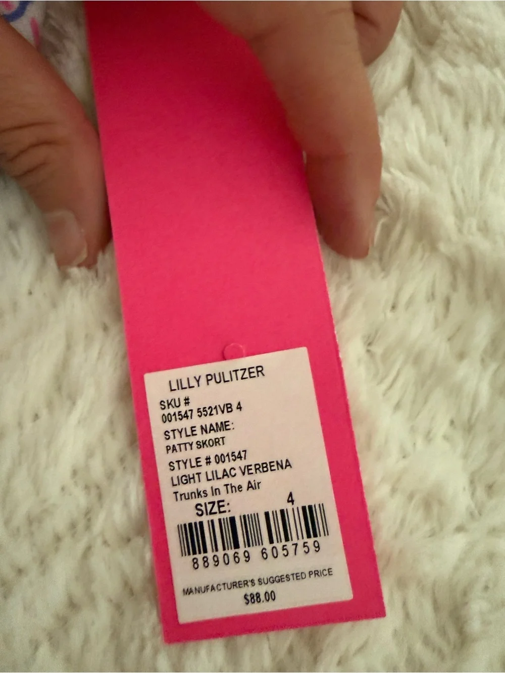 Lilly Pulitzer Lavender Floral Throw with Pink & Navy Accents